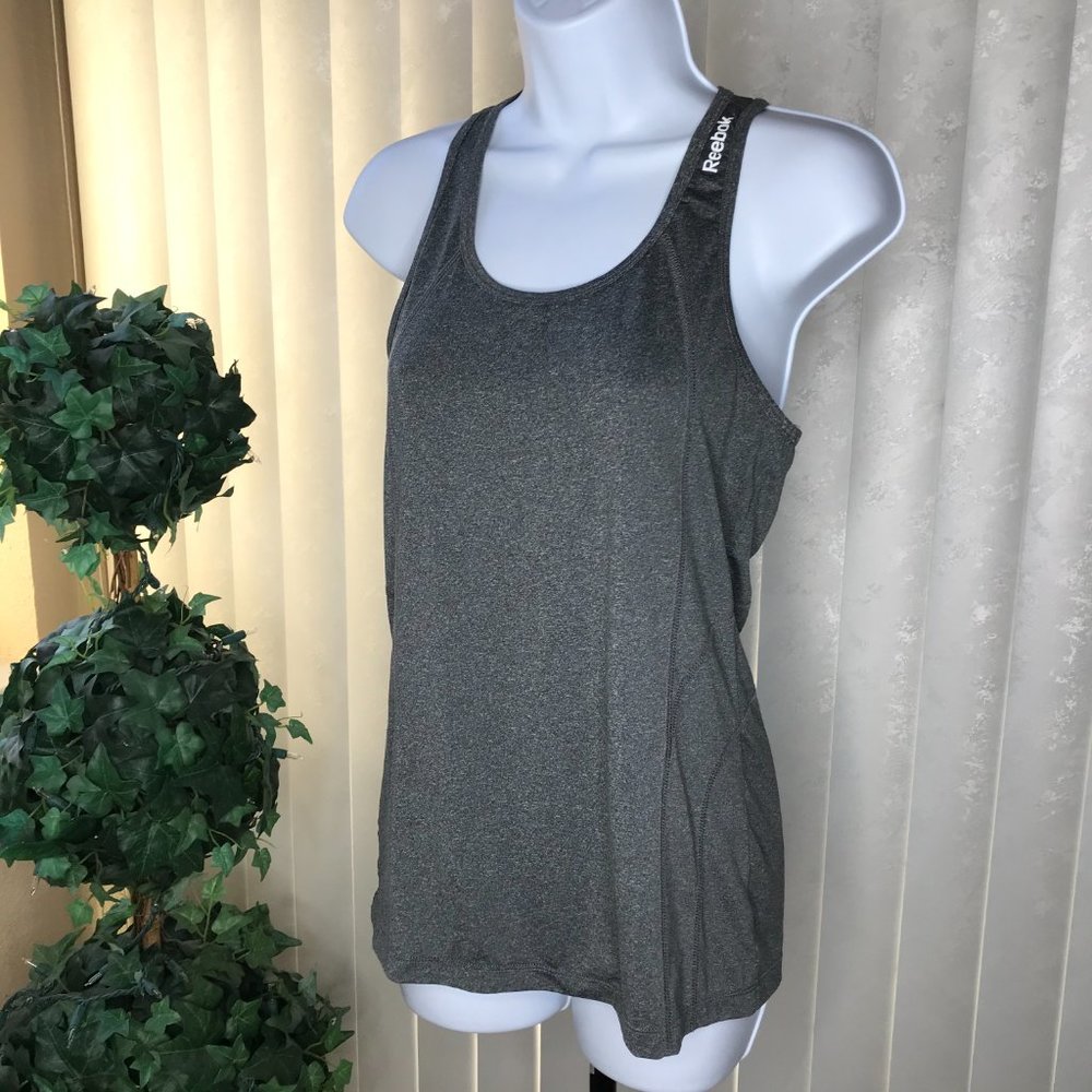 REEBOK Racerback Tank Top | Gray | Small - Picture 3 of 7